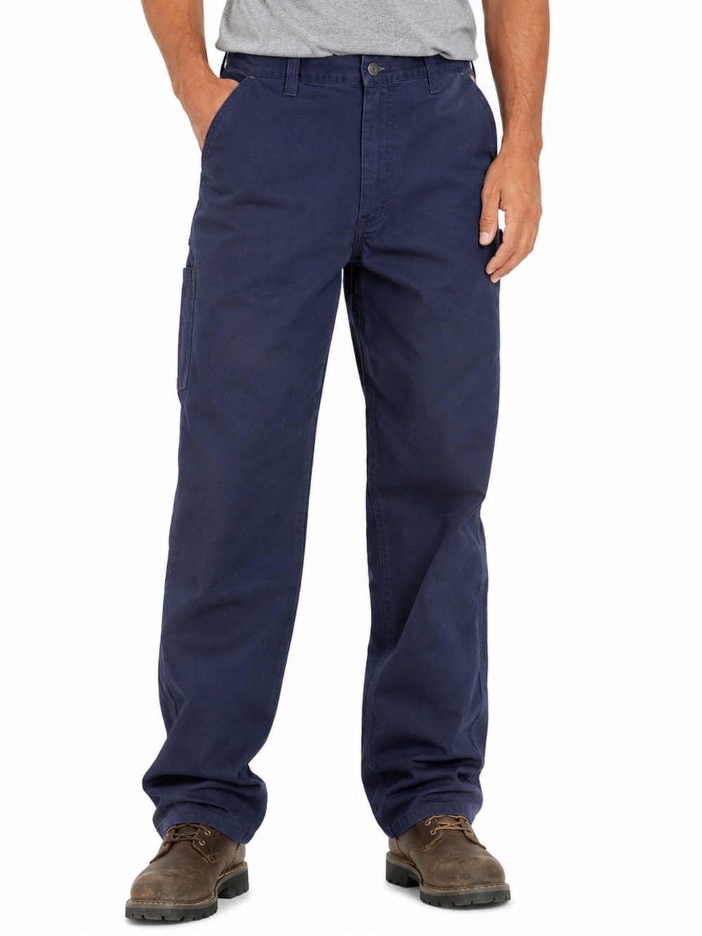 Carhartt Dungaree Fit Navy Work Pants 40x34 Utility Cargo Carpenter
